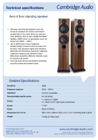 Cambridge Audio Aero 6 - Technical Specifications 